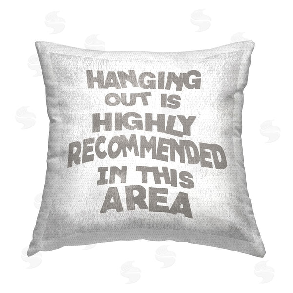 Stupell Industries Jaxn Blvd. | Hanging Out Recommended Phrase Printed Throw Pillow