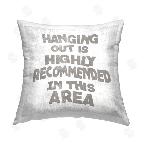 stupell industries Jaxn Blvd. | Hanging Out Recommended Phrase Printed Throw Pillow