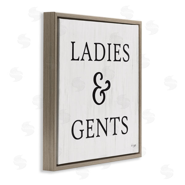 Stupell Industries Jaxn Blvd. | Ladies & Gents Bathroom Sign Country Grain Pattern Wall Art