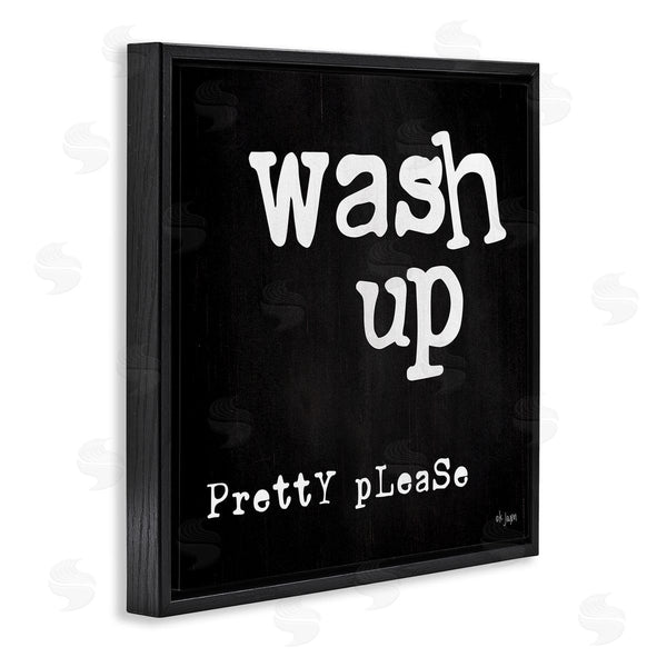 Stupell Industries Jaxn Blvd. | Wash Up Pretty Please Bathroom Sign Black White Wall Art