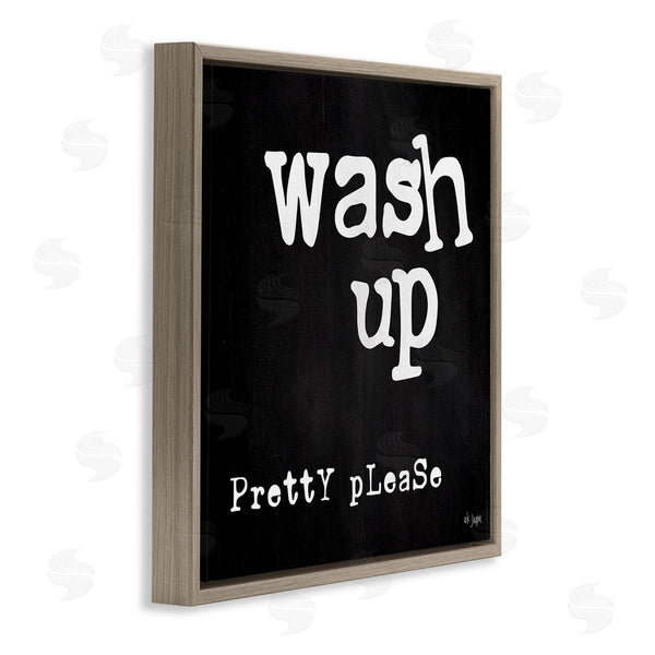 Stupell Industries Jaxn Blvd. | Wash Up Pretty Please Bathroom Sign Black White Wall Art