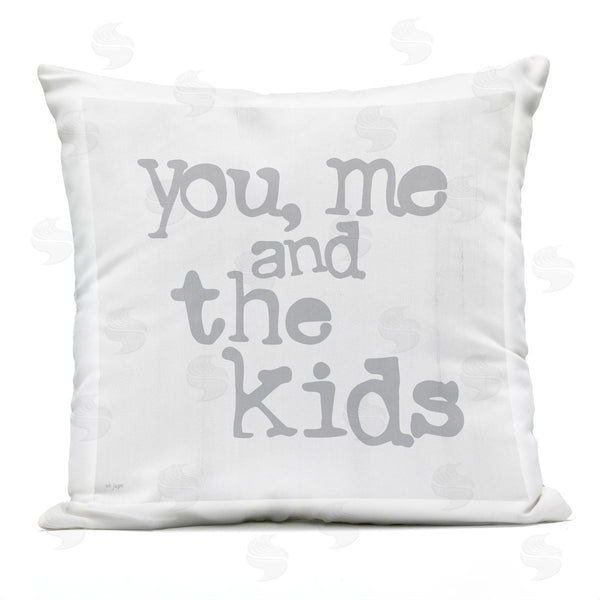 Stupell Industries JAXN BLVD | You Me And The Kids Fun Typography Family Phrase Printed Throw Pillow