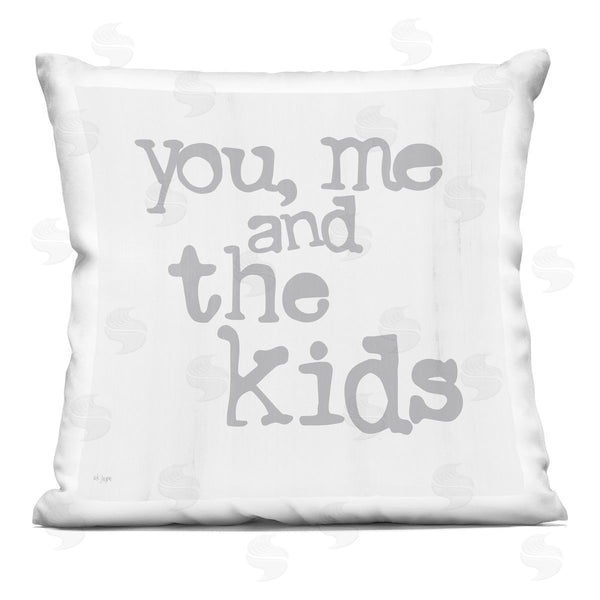 stupell industries JAXN BLVD | You Me and The Kids Fun Typography Family Phrase Printed Throw Pillow