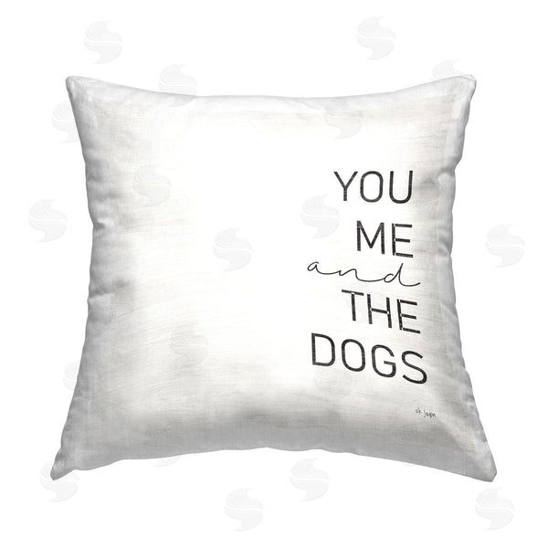 stupell industries Jaxn Blvd. | You Me & The Dogs Phrase Printed Throw Pillow