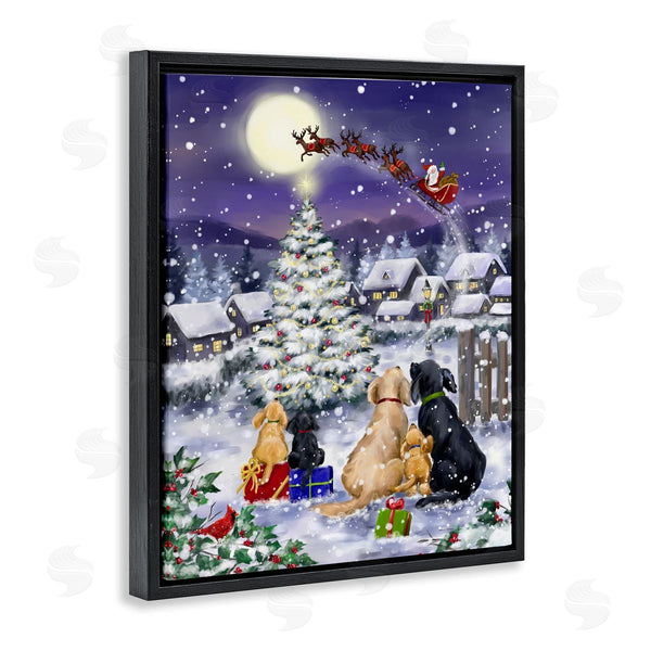 Stupell Industries Jean Francois | Dogs Watching Sleigh