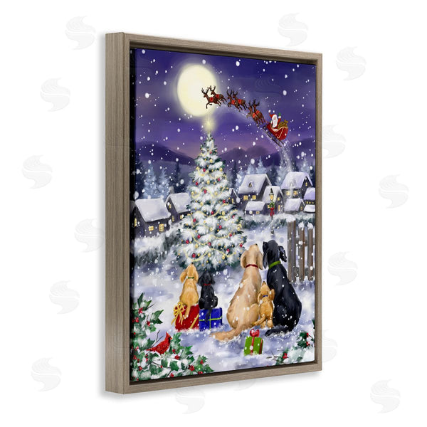 Stupell Industries Jean Francois | Dogs Watching Sleigh