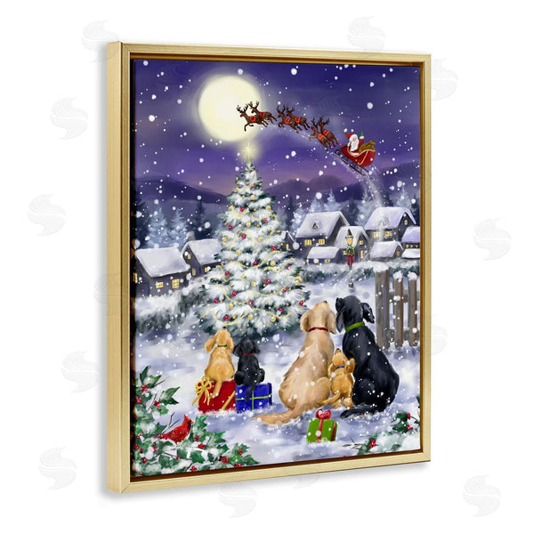 Stupell Industries Jean Francois | Dogs Watching Sleigh