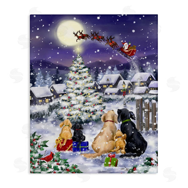 stupell industries Jean Francois | Dogs Watching Sleigh