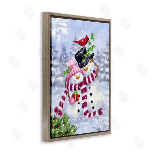Stupell Industries Jean Francois | Happy Snowman & Cardinal Wall Art