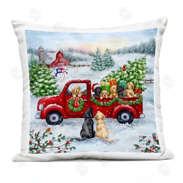 Stupell Industries Jean Francois | Holiday Truck & Tree Printed Throw Pillow