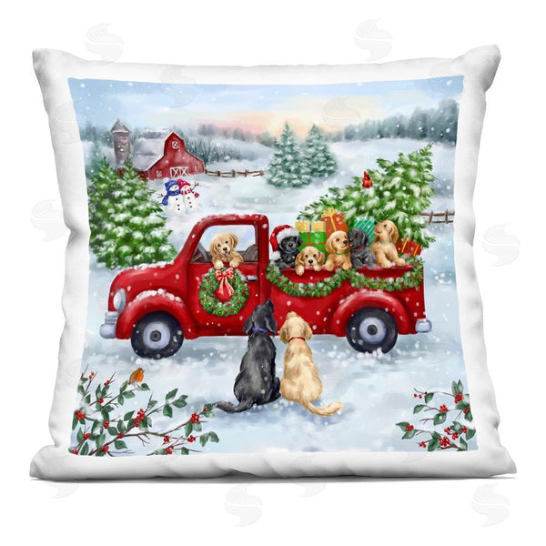 stupell industries Jean Francois | Holiday Truck & Tree Printed Throw Pillow