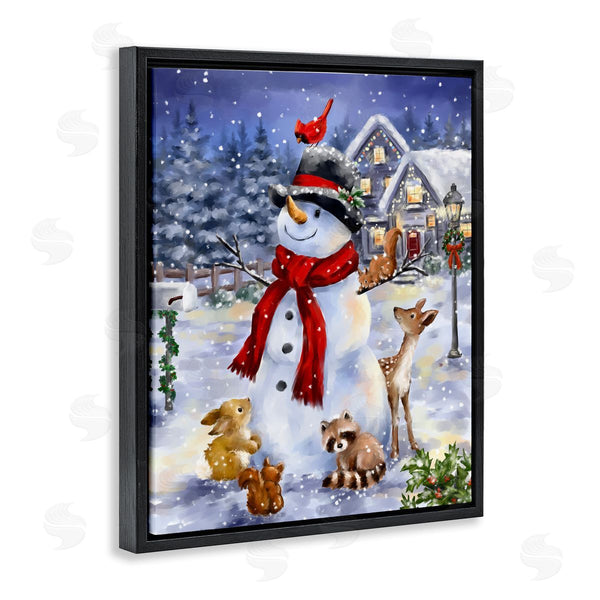Stupell Industries Jean Francois | Snowman And Forest Animals