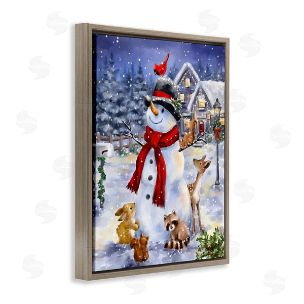 Stupell Industries Jean Francois | Snowman And Forest Animals