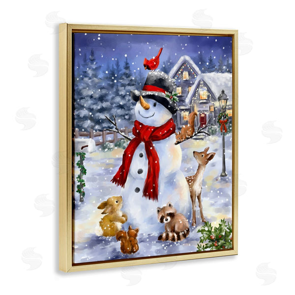 Stupell Industries Jean Francois | Snowman And Forest Animals