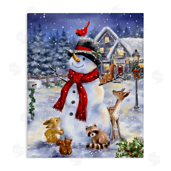 stupell industries Jean Francois | Snowman and Forest Animals
