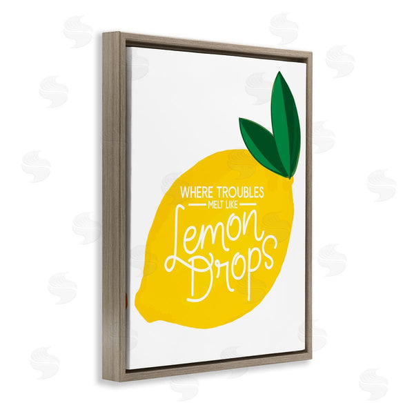 Stupell Industries Jean Kelly | Melt Like Lemon Drops Quote Quaint Citrus Fruit Wall Art