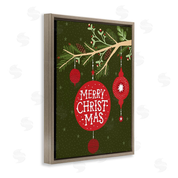 Stupell Industries Jean Kelly | Merry Christmas Festive Pine Tree Ornament Wall Art