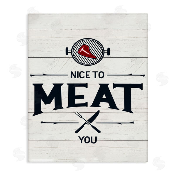 stupell industries Jean Kelly | Nice to Meat You Phrase Funny BBQ Pun Wall Art