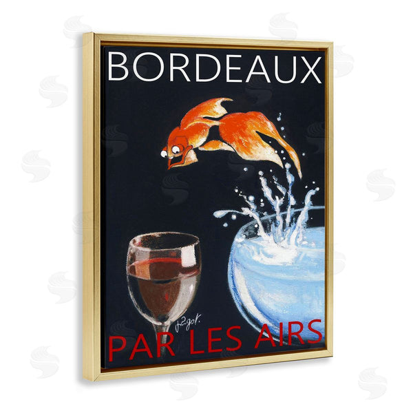 Stupell Industries Jean-Pierre Got | Bordeaux Goldfish Into Wine