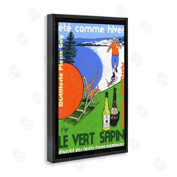 Stupell Industries Jean-Pierre Got | Summer & Winter Distillery Advertisement