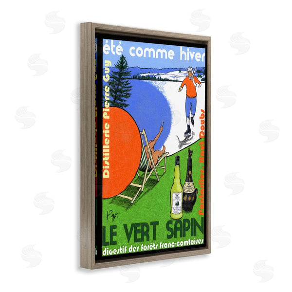 Stupell Industries Jean-Pierre Got | Summer & Winter Distillery Advertisement