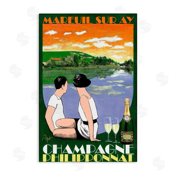 stupell industries Jean-Pierre Got | Vintage Champagne with View