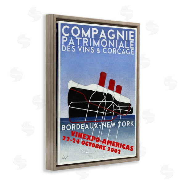 Stupell Industries Jean-Pierre Got | Vintage Wine Bottle Poster