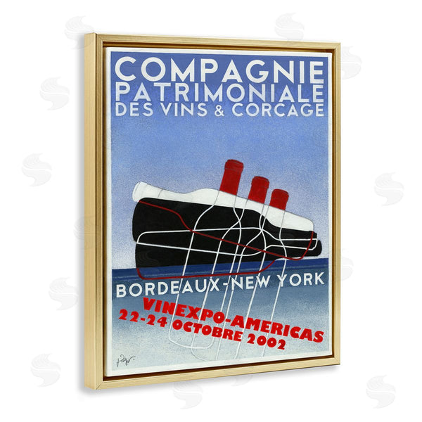 Stupell Industries Jean-Pierre Got | Vintage Wine Bottle Poster