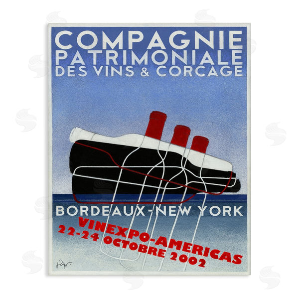 stupell industries Jean-Pierre Got | Vintage Wine Bottle Poster