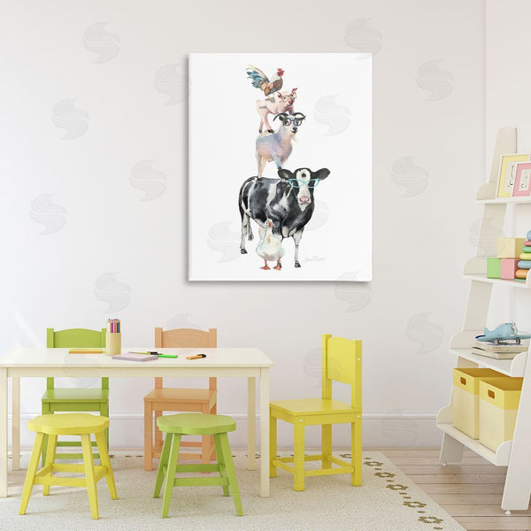 Stupell Industries Jean Plout | Farm Animal Family Wall Art