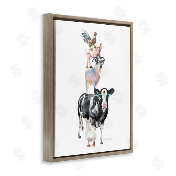 Stupell Industries Jean Plout | Farm Animal Family Wall Art