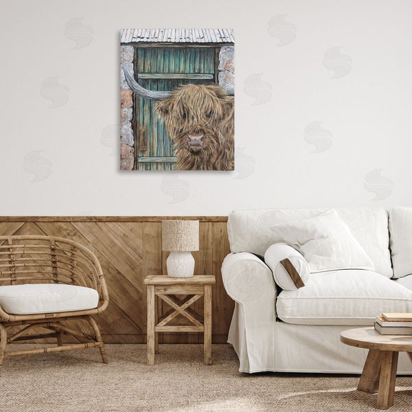 Stupell Industries Jean Plout | Highland Cow By Barn Door Wall Art