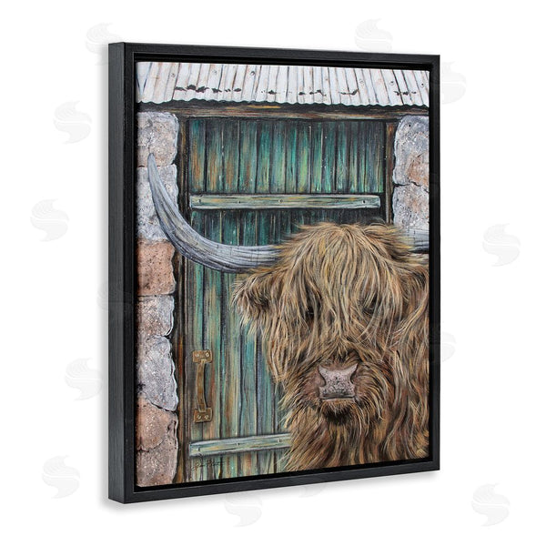 Stupell Industries Jean Plout | Highland Cow By Barn Door Wall Art