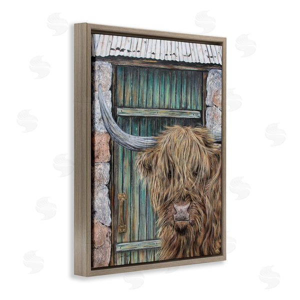 Stupell Industries Jean Plout | Highland Cow By Barn Door Wall Art