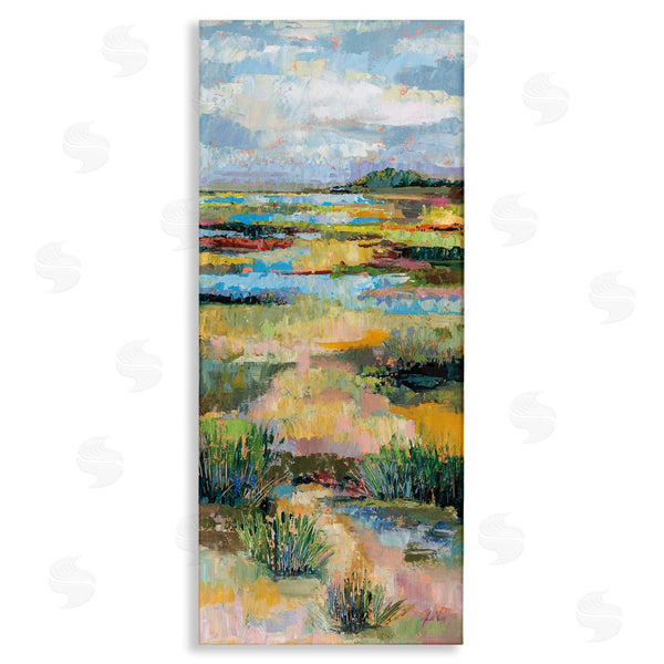 stupell industries Jeanette Vertentes | Abstract River Landscape