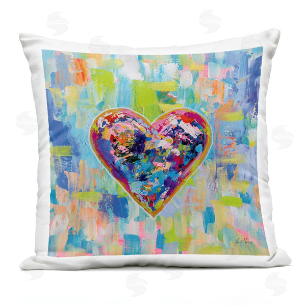 Stupell Industries Jeanette Vertentes | Abstract Urban Street Style Heart Shape Printed Throw Pillow