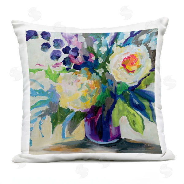 Stupell Industries Jeanette Vertentes | Amethyst Flower Bouquet Printed Throw Pillow