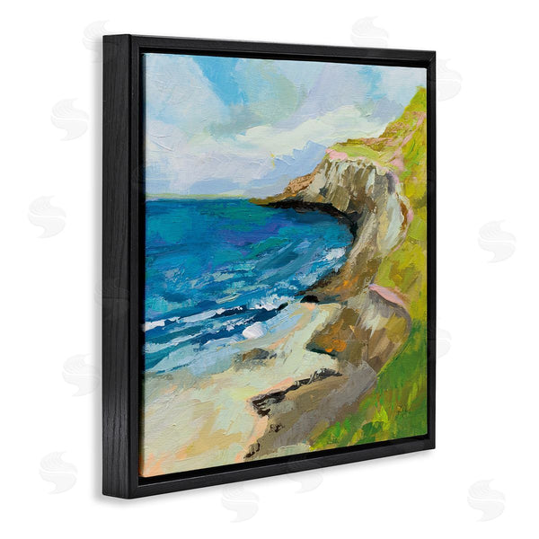 Stupell Industries Jeanette Vertentes | Beach Cove And Cliff Painting