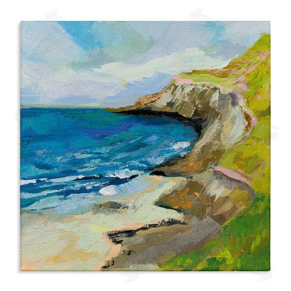 stupell industries Jeanette Vertentes | Beach Cove and Cliff Painting