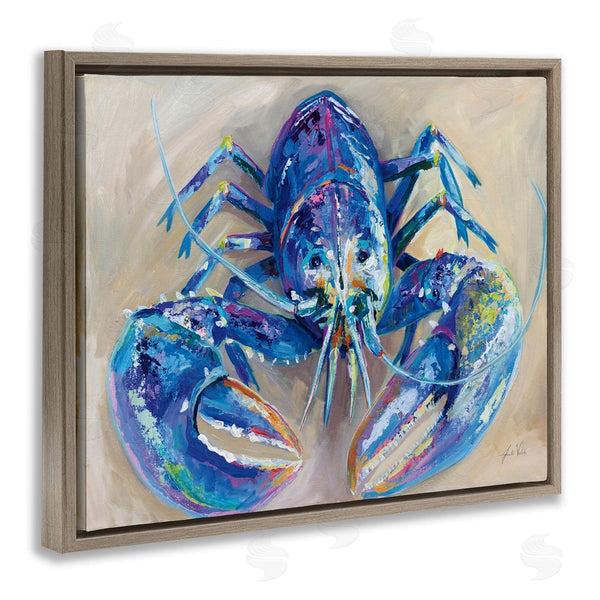Stupell Industries Jeanette Vertentes | Blue Lobster Impression