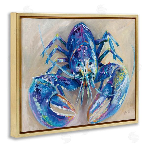 Stupell Industries Jeanette Vertentes | Blue Lobster Impression