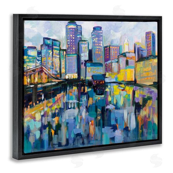 Stupell Industries Jeanette Vertentes | Boston Harbor Cityscape Painting
