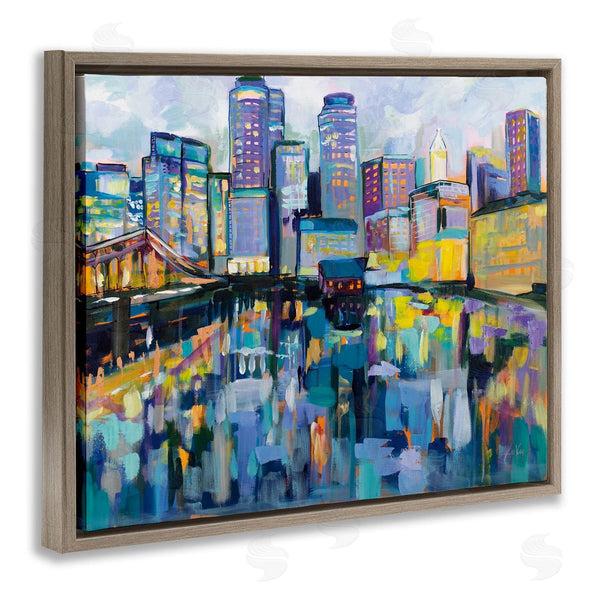 Stupell Industries Jeanette Vertentes | Boston Harbor Cityscape Painting