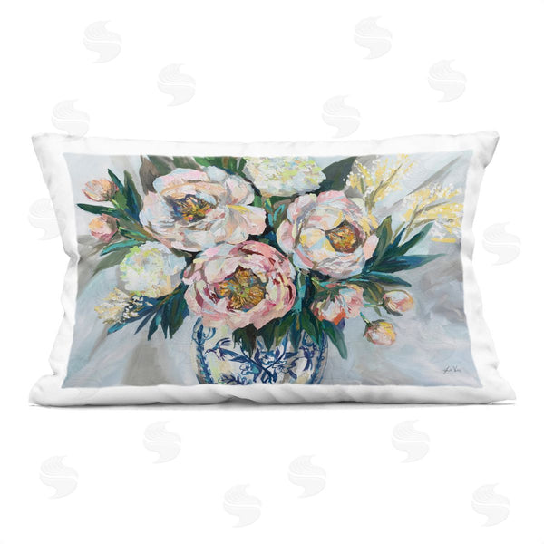 stupell industries Jeanette Vertentes | Bridal Bouquet in Ornate Vase Printed Throw Pillow