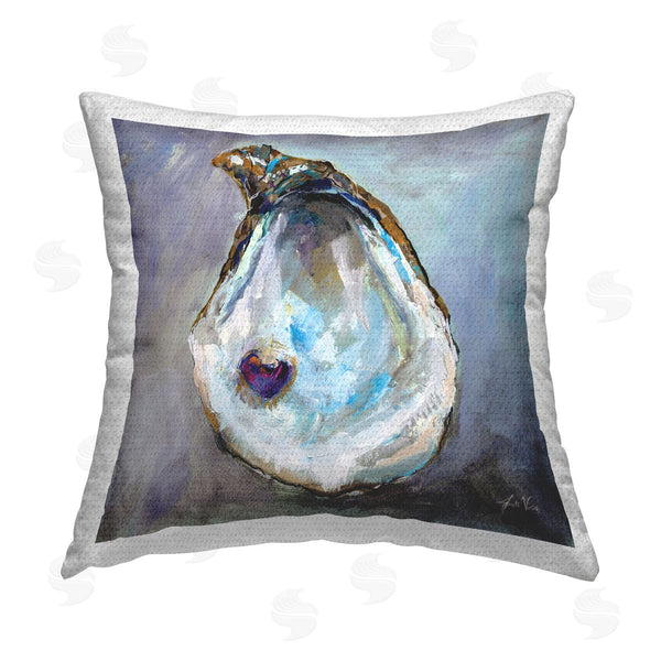 Stupell Industries Jeanette Vertentes | Clam Shell & Pearl Abstract Printed Throw Pillow