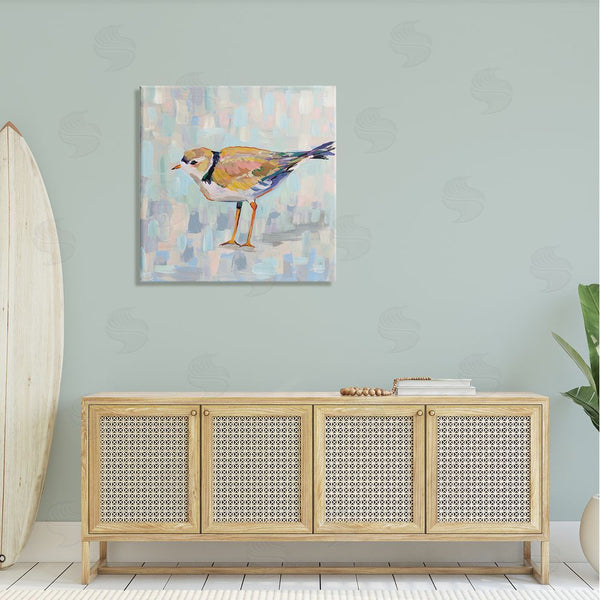 Stupell Industries Jeanette Vertentes | Coastal Plover Abstract Patchwork Bird Wall Art
