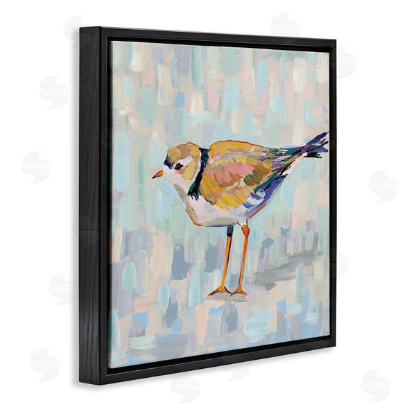 Stupell Industries Jeanette Vertentes | Coastal Plover Abstract Patchwork Bird Wall Art