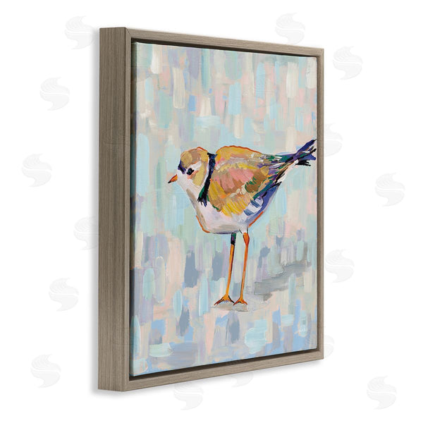 Stupell Industries Jeanette Vertentes | Coastal Plover Abstract Patchwork Bird Wall Art