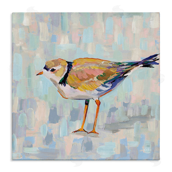 stupell industries Jeanette Vertentes | Coastal Plover Abstract Patchwork Bird Wall Art