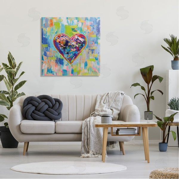 Stupell Industries Jeanette Vertentes | Contemporary Urban Style Heart Shape Wall Art